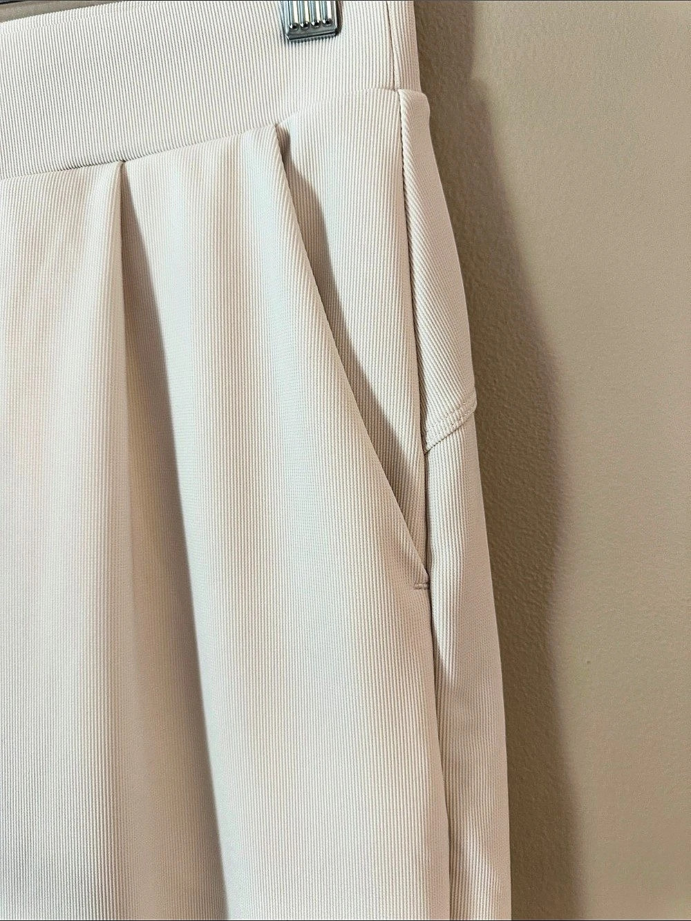 Halara Flex™ MicroWaffle Wide Leg Pants in Cream Size Medium NWT - Picture 2 of 5